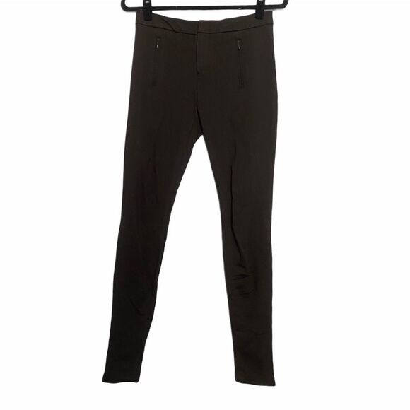 Vince. Brown Deep Stretch Ankle Zip Pocket Pants - Picture 1 of 10